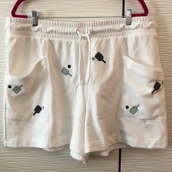 Lou Grey Shorts Nwt Lougrey Pickleball Cotton Terry Shorts